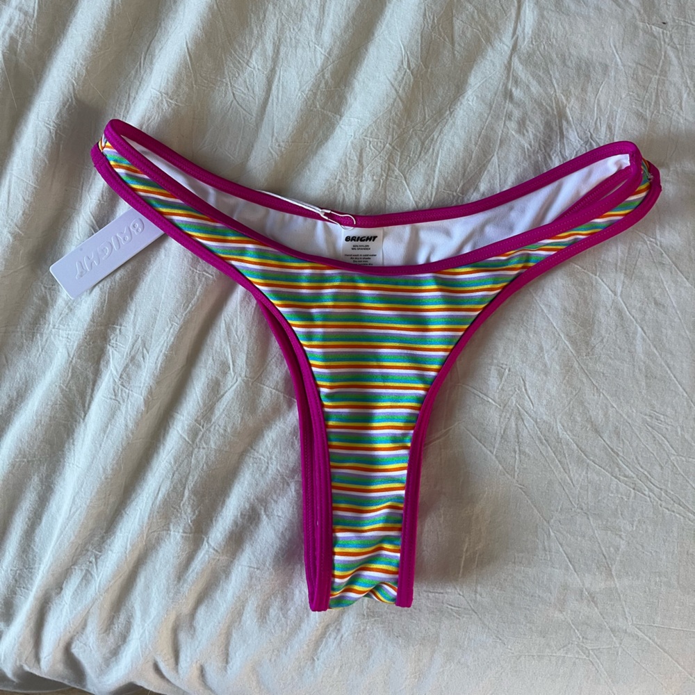 Sofie Bottom Colorful Striped Cheeky Bikini